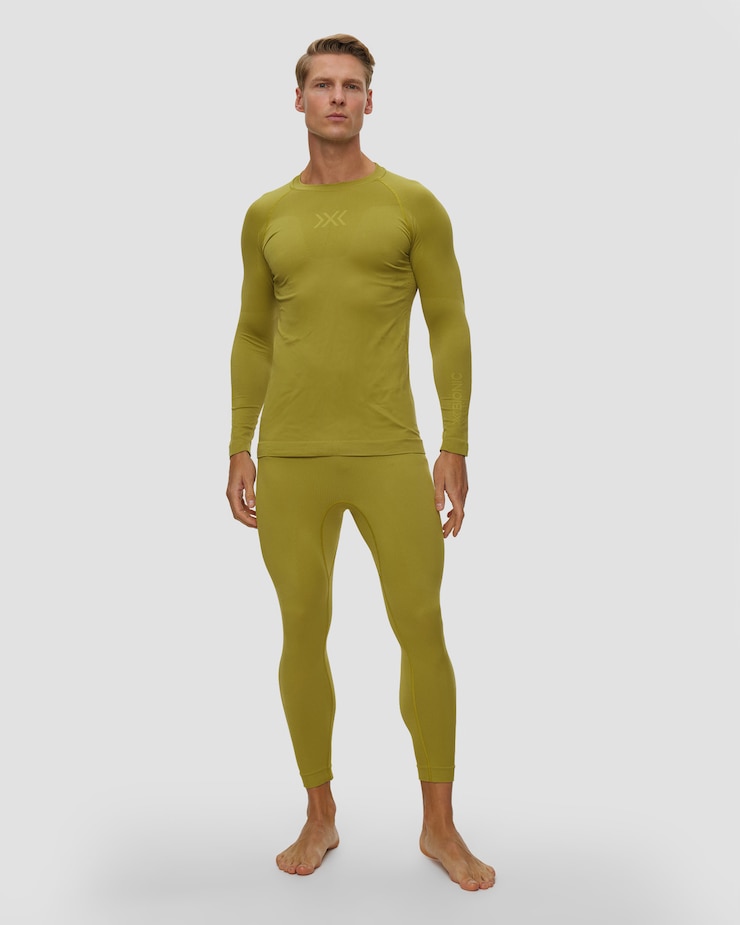 T-shirt à manches longues thermorégulateur pour hommes X-Bionic X-Ential Baselayer LS vert