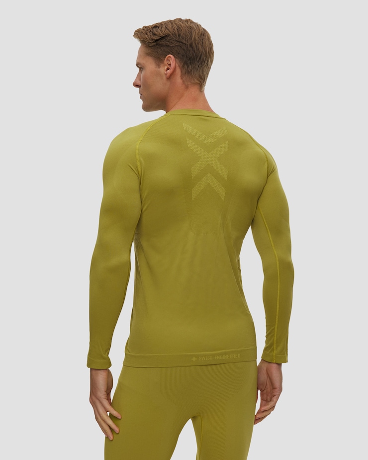T-shirt à manches longues thermorégulateur pour hommes X-Bionic X-Ential Baselayer LS vert