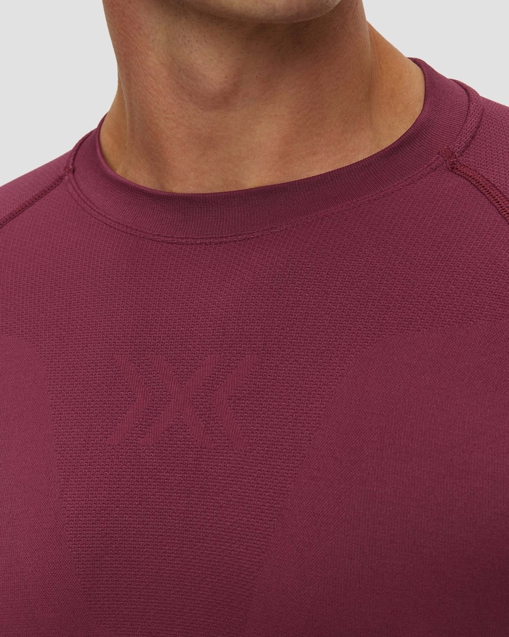 T-shirt à manches longues thermique actif pour hommes X-Bionic X-Ential Baselayer LS bordeaux