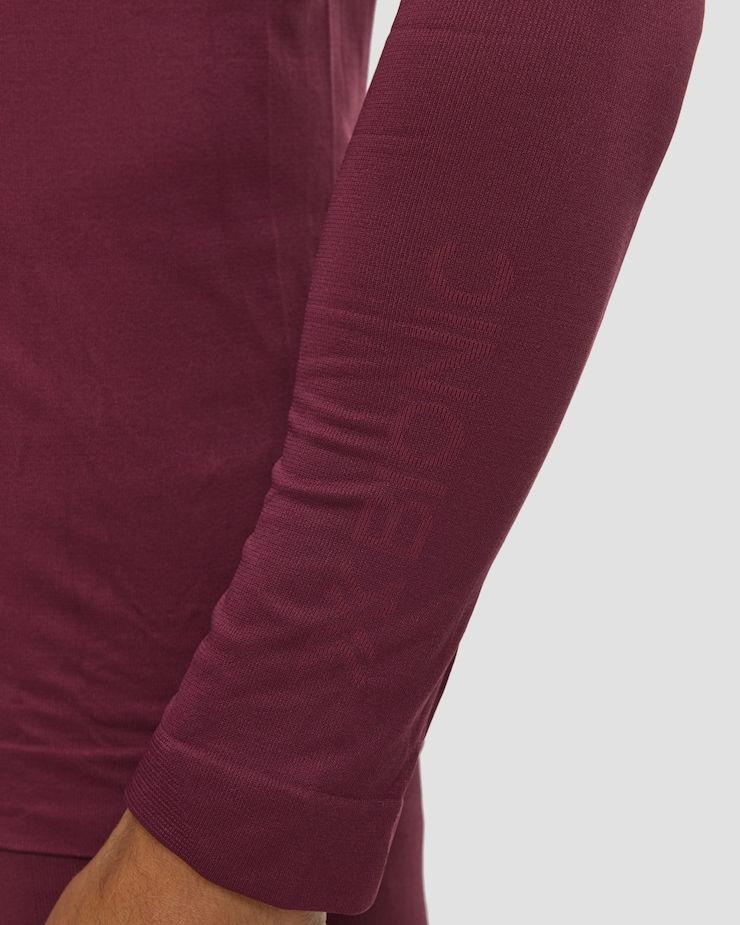 T-shirt à manches longues thermique actif pour hommes X-Bionic X-Ential Baselayer LS bordeaux