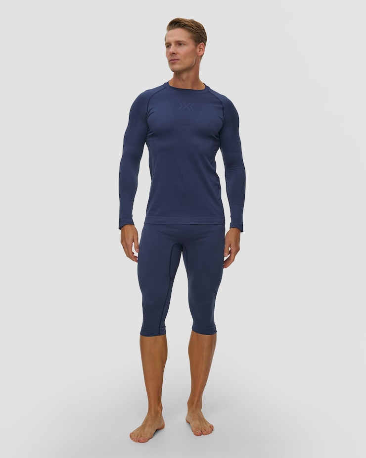 Pánske 3/4 termo legíny X-Bionic X-Ential Long Tights tmavomodré