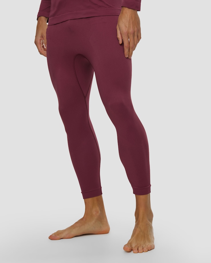 Leggings thermiques pour hommes X-Bionic X-Ential Long Tights bordeaux