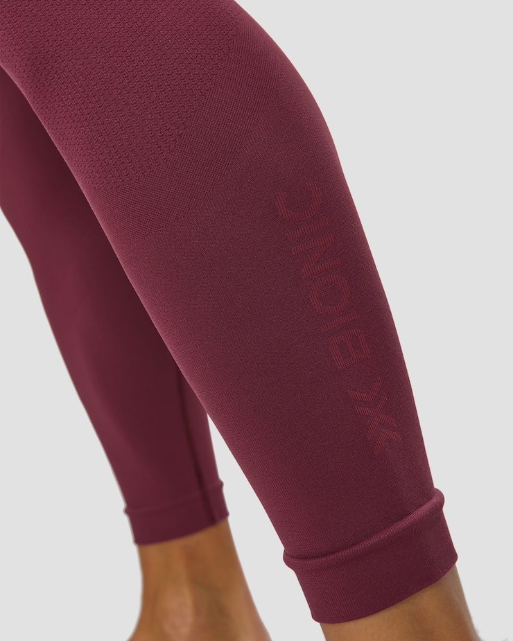 Leggings thermiques pour hommes X-Bionic X-Ential Long Tights bordeaux