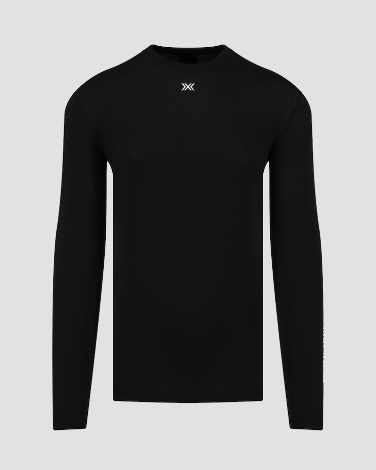 X-Bionic Mightywool Light Shirt LS Thermoaktives Herren-Langarmshirt in Schwarz