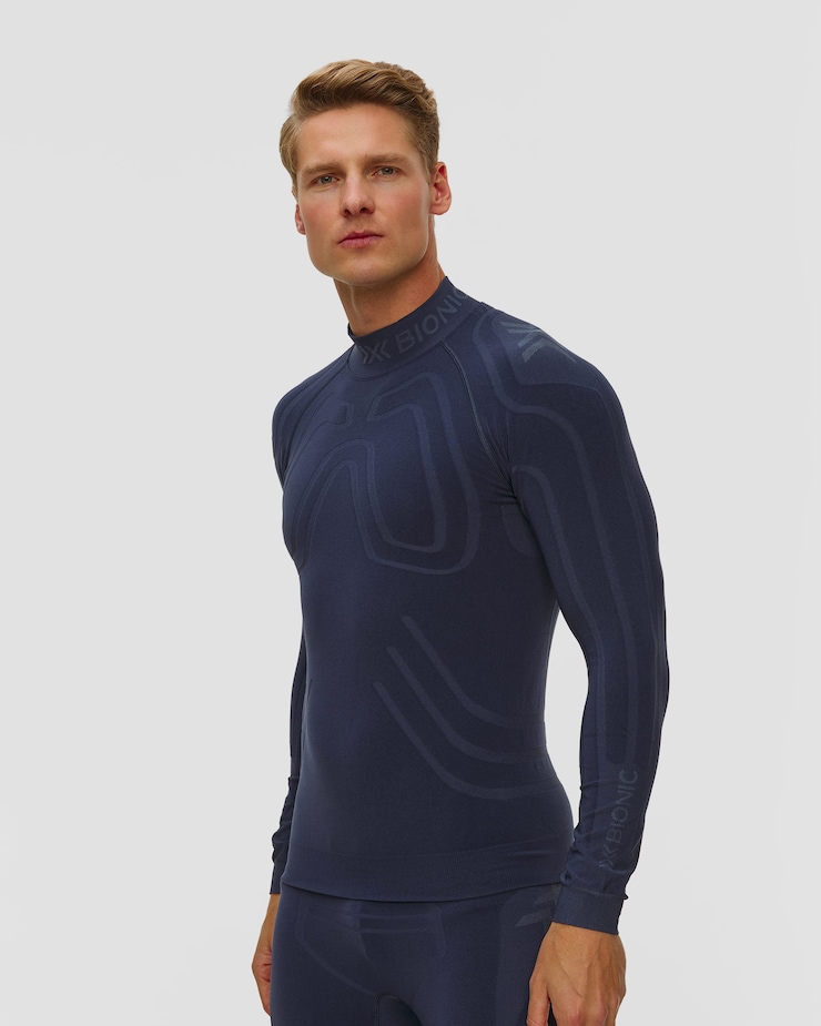 X-Bionic Heatloop Shirt LS Thermoaktives Langarmshirt für Herren in Marineblau