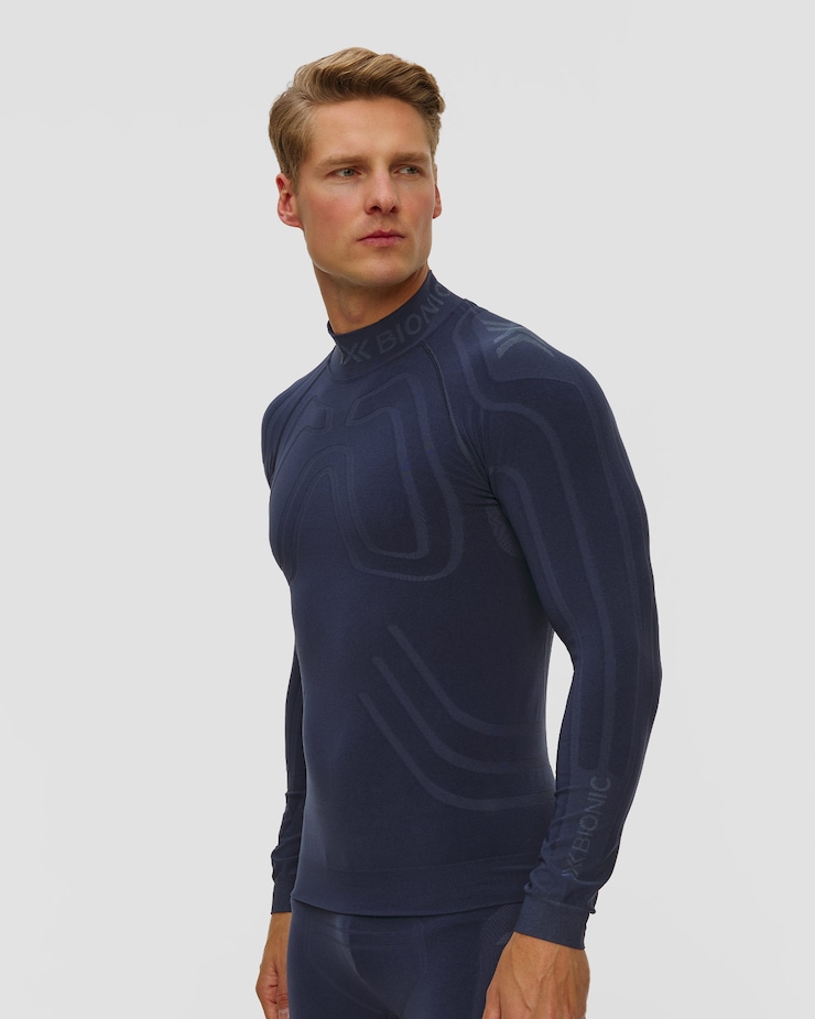 X-Bionic Heatloop Shirt LS Thermoaktives Langarmshirt für Herren in Marineblau