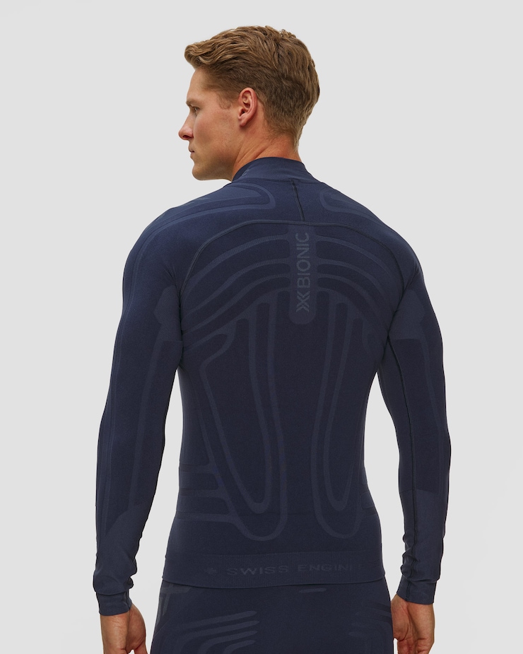 X-Bionic Heatloop Shirt LS Thermoaktives Langarmshirt für Herren in Marineblau
