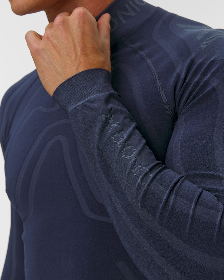 X-Bionic Heatloop Shirt LS Thermoaktives Langarmshirt für Herren in Marineblau