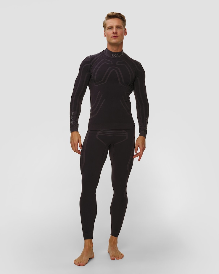 X-Bionic Heatloop Shirt LS Thermoaktives Langarmshirt für Herren in Schwarz