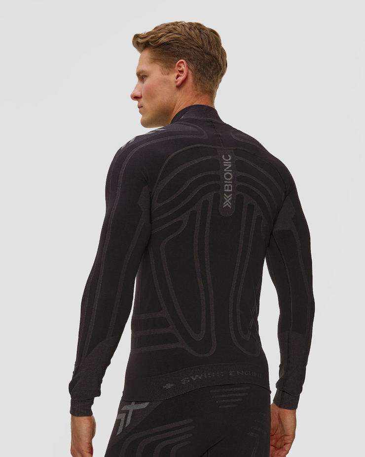 X-Bionic Heatloop Shirt LS Thermoaktives Langarmshirt für Herren in Schwarz