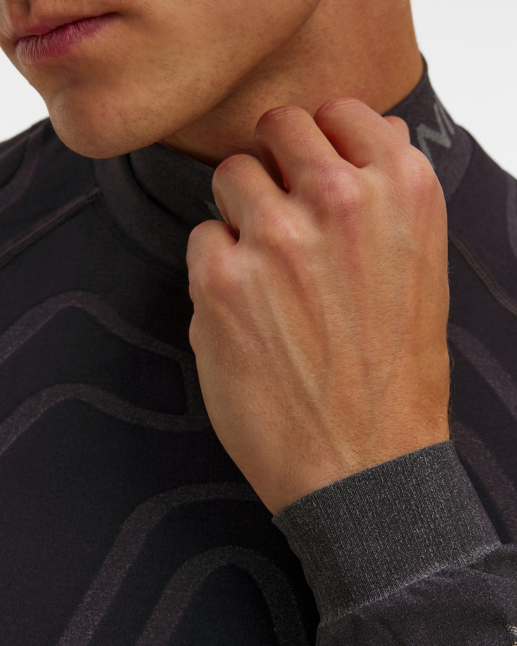X-Bionic Heatloop Shirt LS Thermoaktives Langarmshirt für Herren in Schwarz