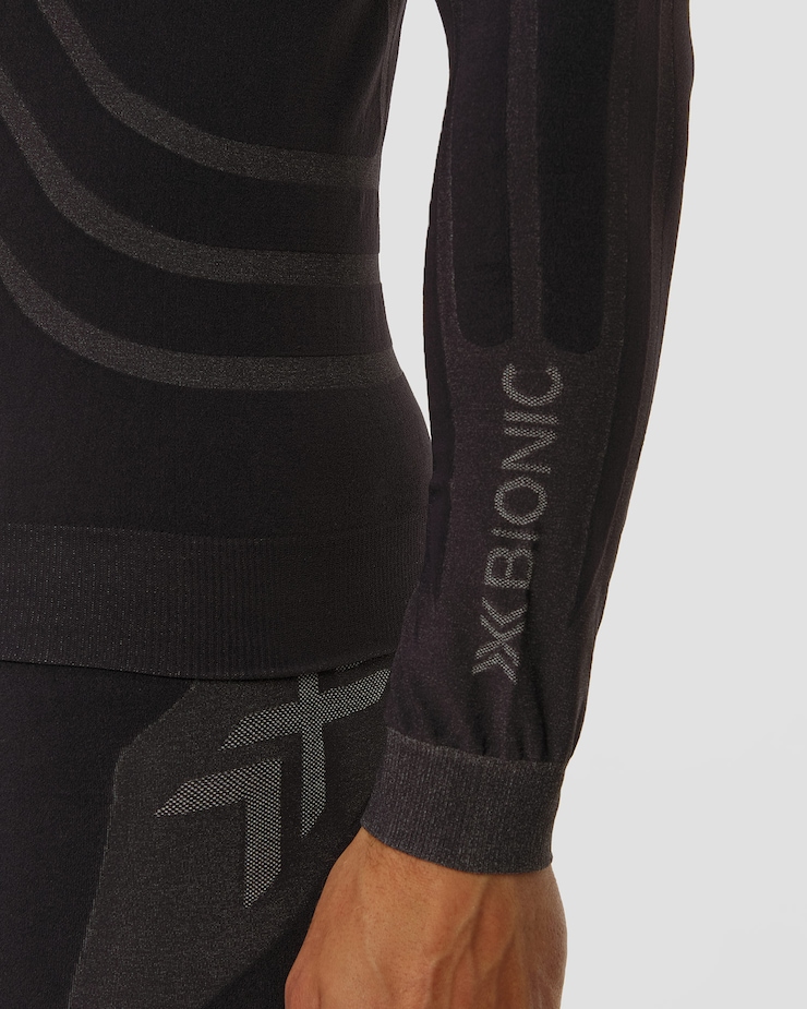 X-Bionic Heatloop Shirt LS Thermoaktives Langarmshirt für Herren in Schwarz
