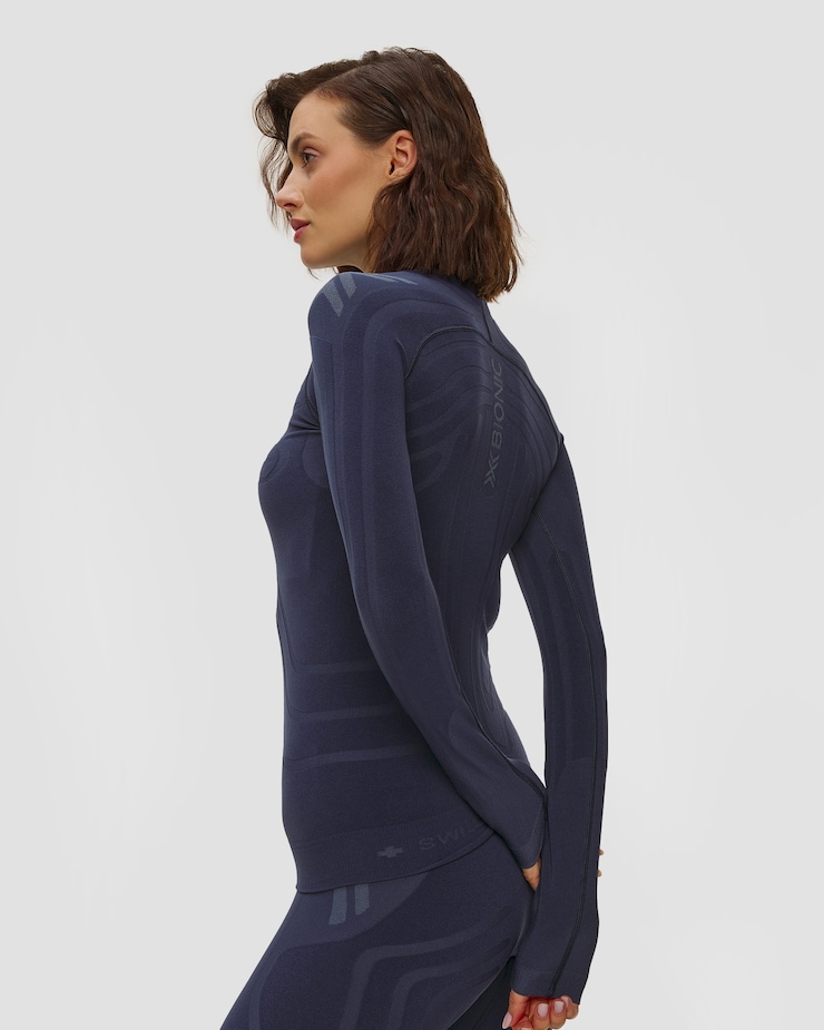 X-Bionic Heatloop Shirt LS  Thermoaktives Langarmshirt für Damen in Dunkelblau