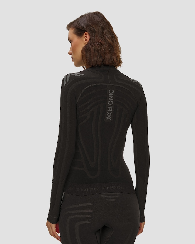 X-Bionic Heatloop Shirt LS Thermoaktives Langarmshirt für Damen in Schwarz