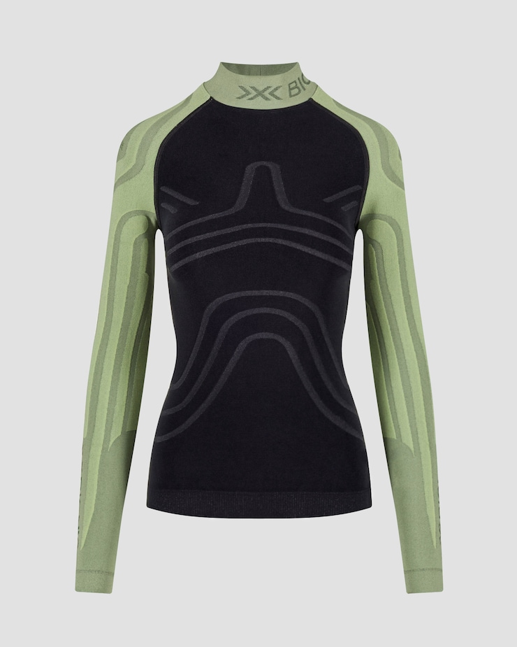 Longsleeve thermoactif noir et vert pour femmes X-Bionic Heatloop Shirt LS