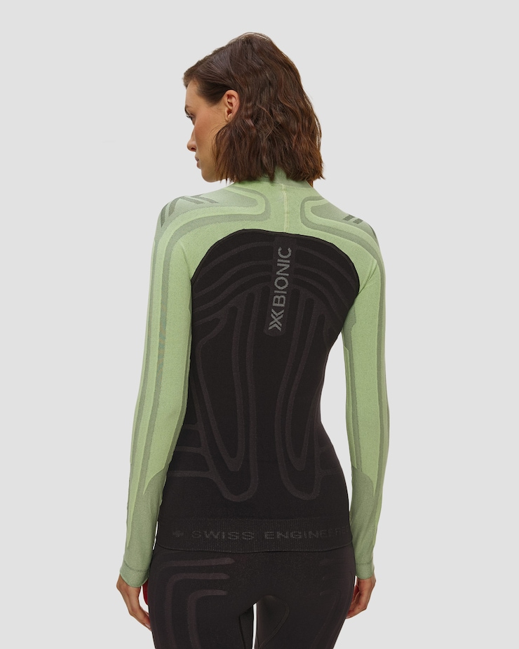 Longsleeve thermoactif noir et vert pour femmes X-Bionic Heatloop Shirt LS