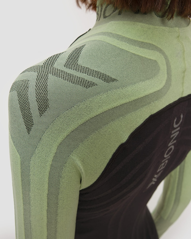 Longsleeve thermoactif noir et vert pour femmes X-Bionic Heatloop Shirt LS