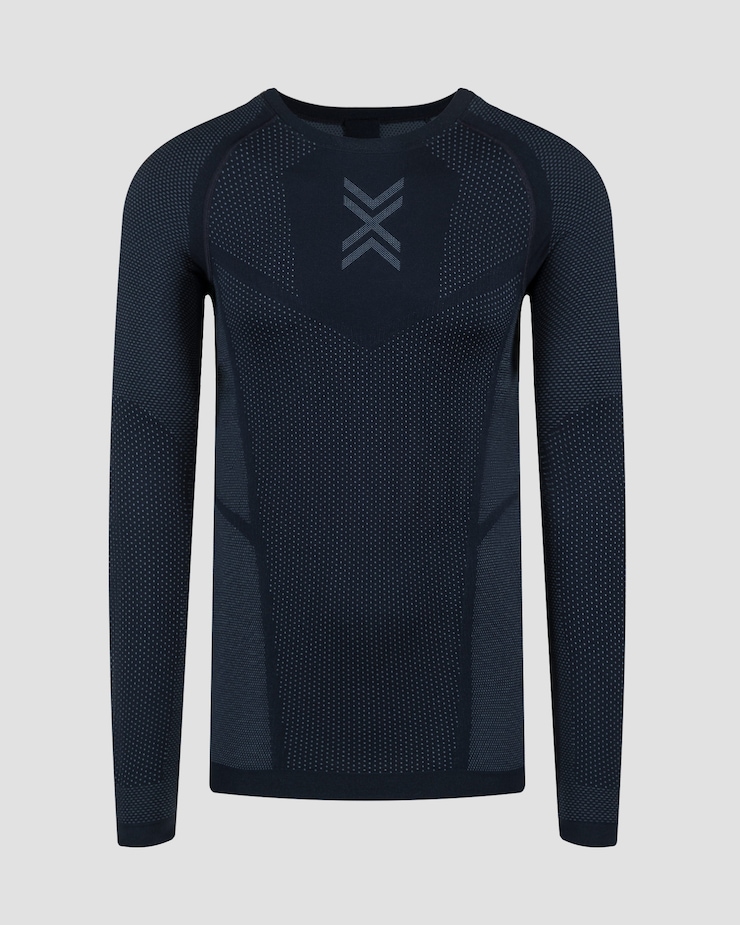Longsleeve biegowy męski X-Bionic Xceed Run Shirt LS granatowy