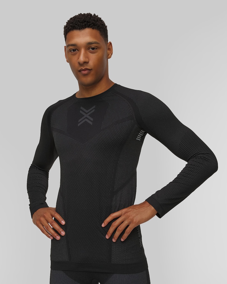Longsleeve biegowy męski X-Bionic Xceed Run Shirt LS czarno-szary