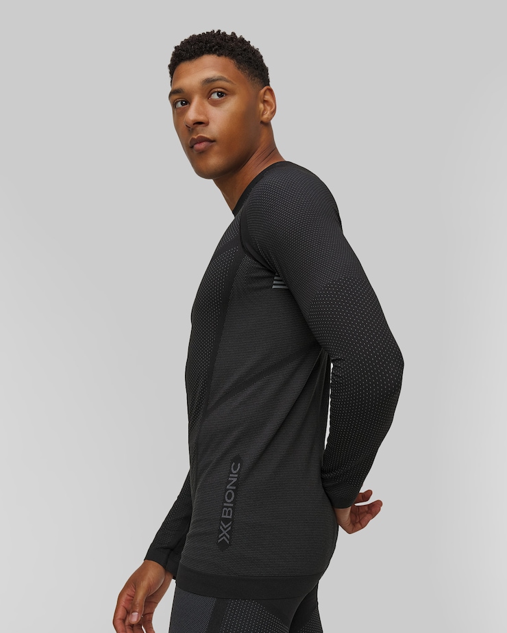 Longsleeve biegowy męski X-Bionic Xceed Run Shirt LS czarno-szary