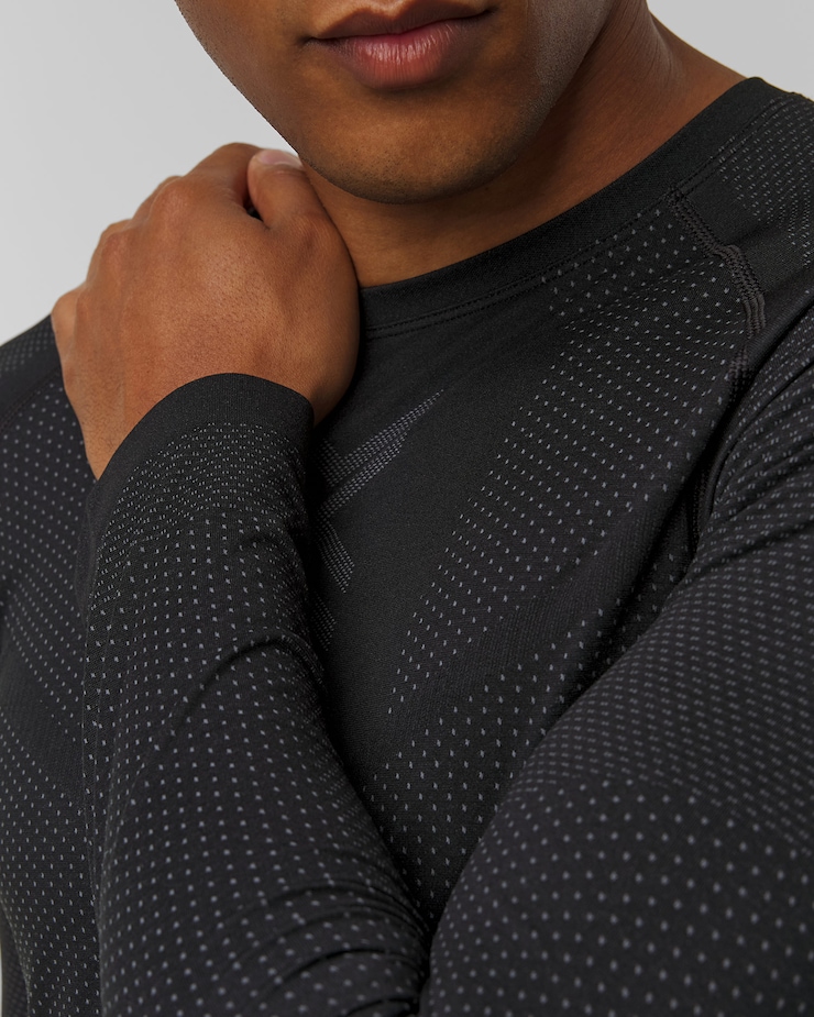 Longsleeve biegowy męski X-Bionic Xceed Run Shirt LS czarno-szary