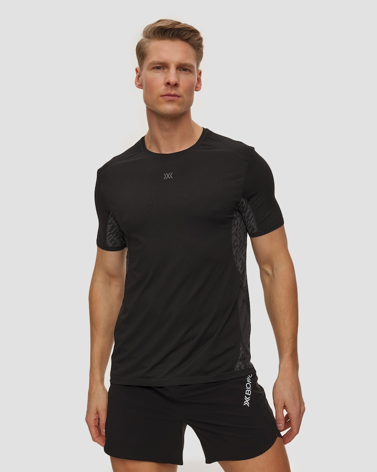 X-Bionic Xceed Run Discover Shirt Herren-Laufshirt in Schwarz