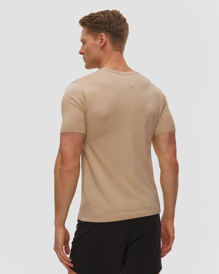 X-Bionic Xceed Run Discover Shirt Herren-Laufshirt in Beige