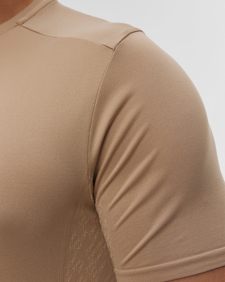 X-Bionic Xceed Run Discover Shirt Herren-Laufshirt in Beige