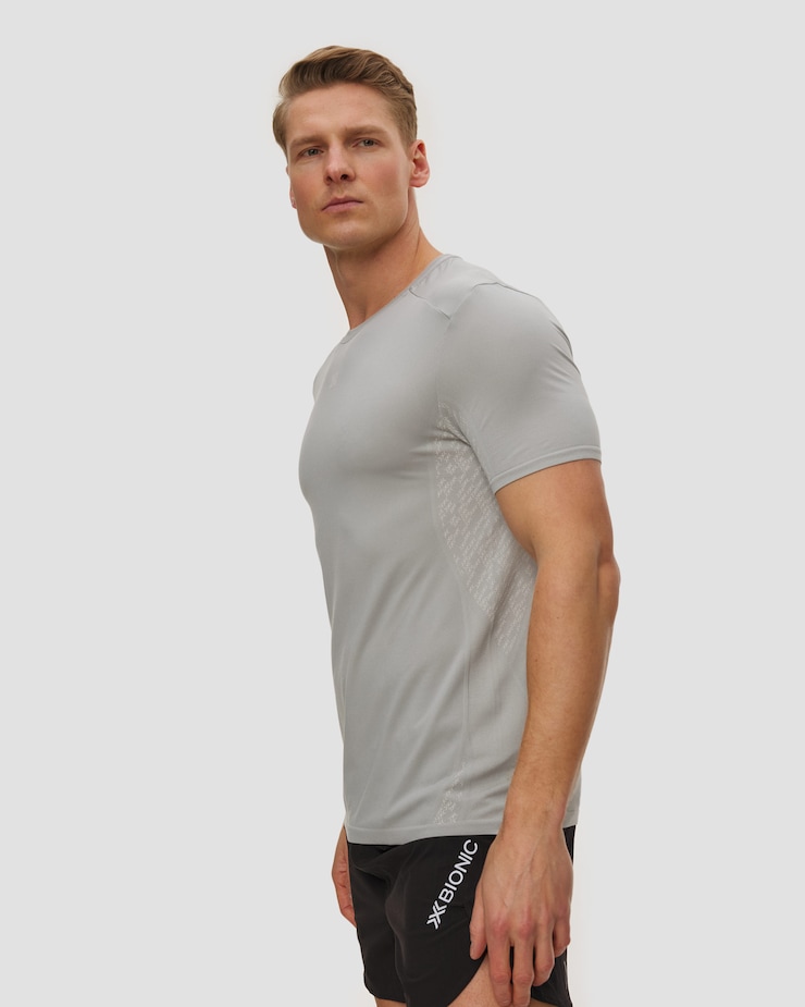 X-Bionic Xceed Run Discover Shirt Herren-Laufshirt in Grau