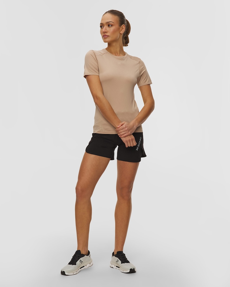 X-Bionic Xceed Run Discover Shirt Damen-Laufshirt in Beige