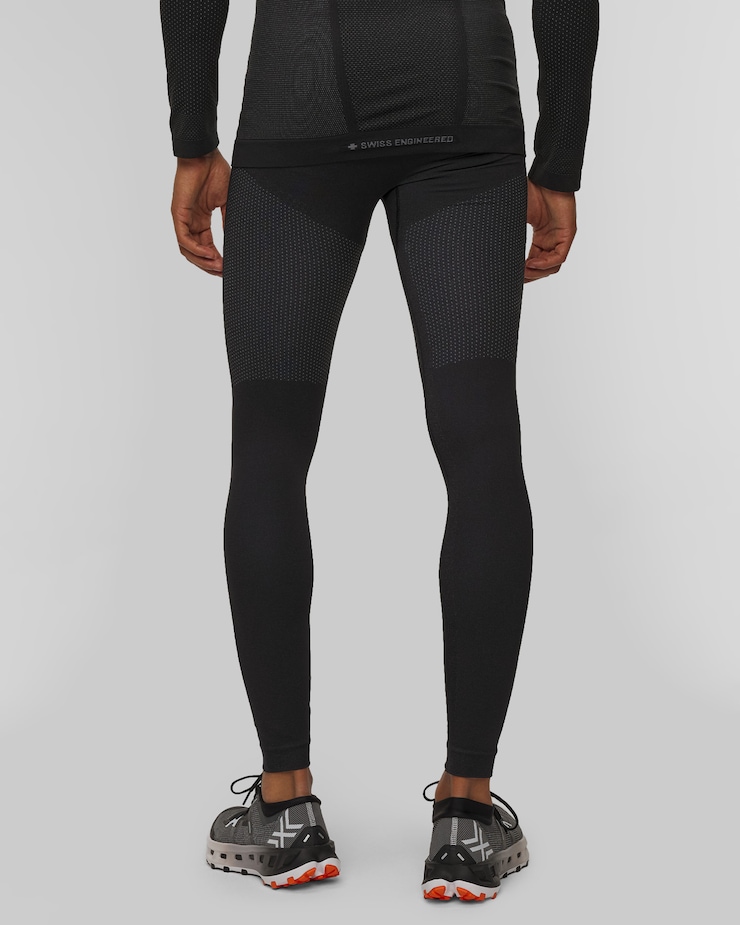 Leginsy biegowe męskie X-Bionic Xceed Run Long Tights czarno-szare