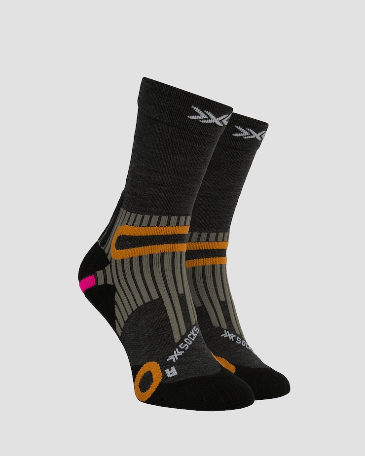 Chaussettes de trekking X-Socks Hike Anatomix Merino Crew, Couleur: Szary