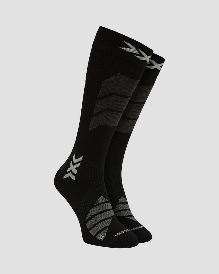 Chaussettes de ski noires et grises X-Socks Ski Expert Light OTC