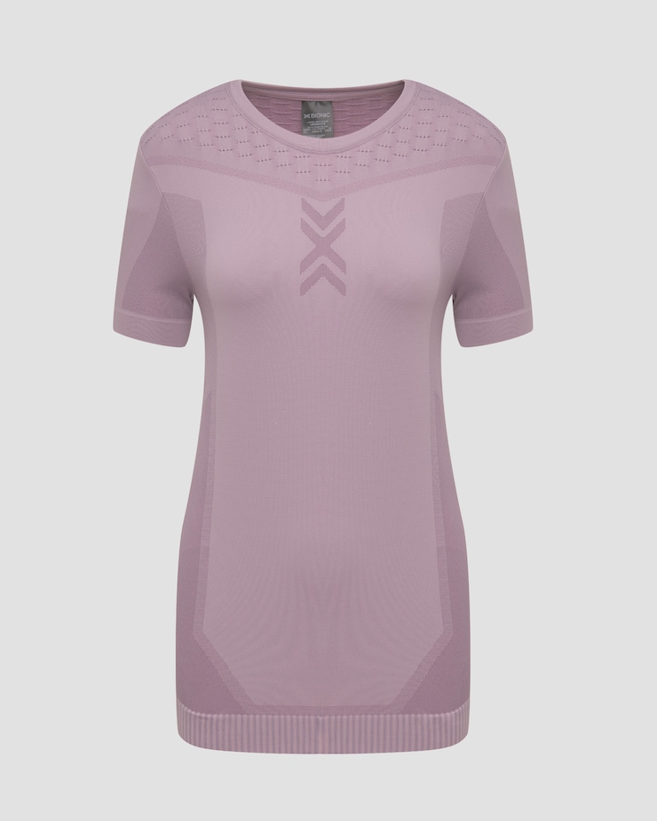 Maglietta a maniche corte viola da donna X-Bionic X-Ential Shirt SS, Colore/Disegno: Fioletowy