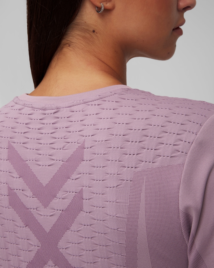 Koszulka z krótkim rękawem damska X-Bionic X-Ential Shirt SS fioletowa