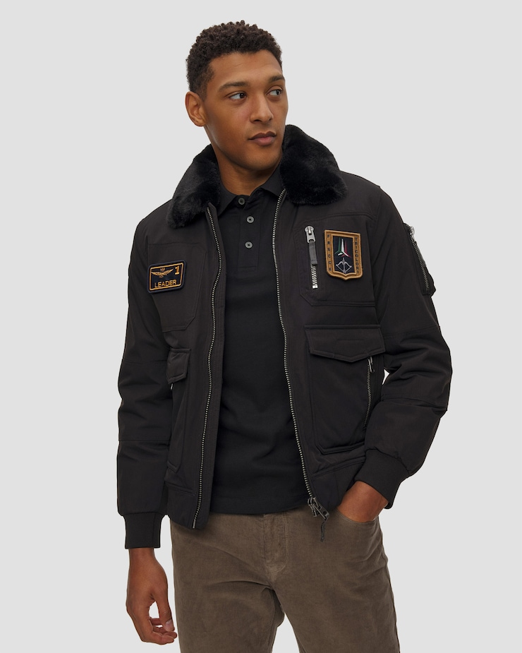 Insulated pilot jacket Aeronautica Militare, Color/Pattern: Czarny