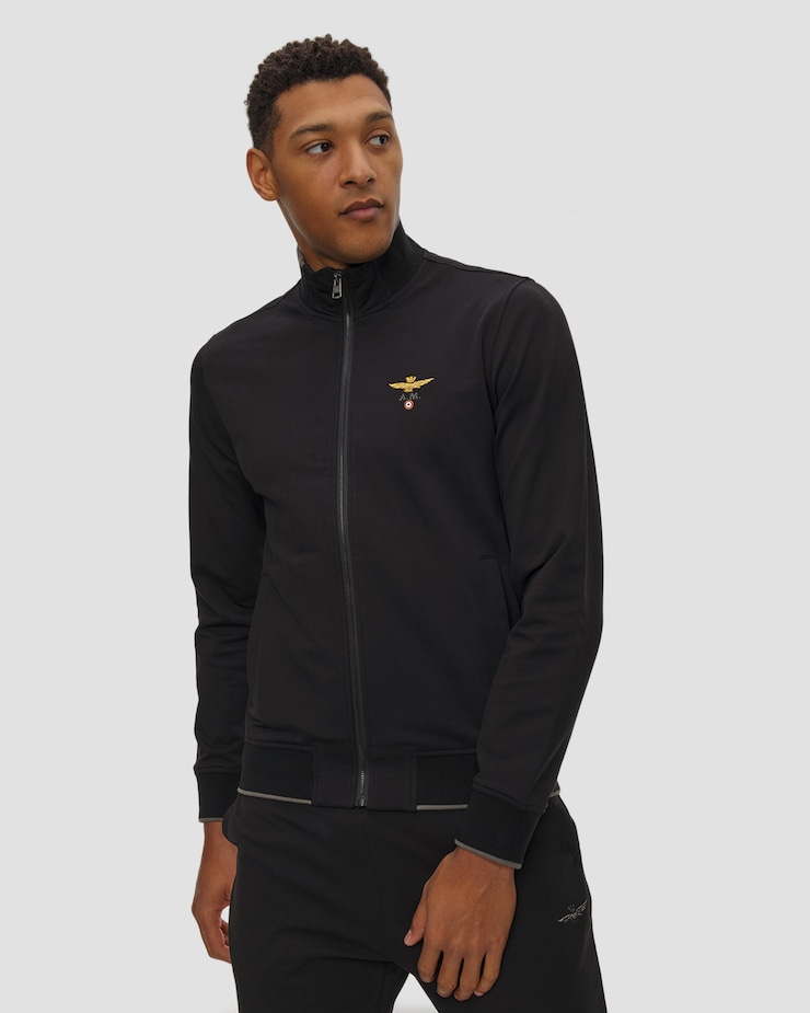 Felpa nera da uomo Aeronautica Militare
