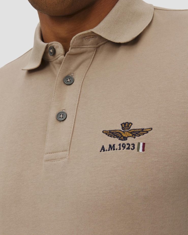 Polo męskie  z długim rękawem Aeronautica Militare