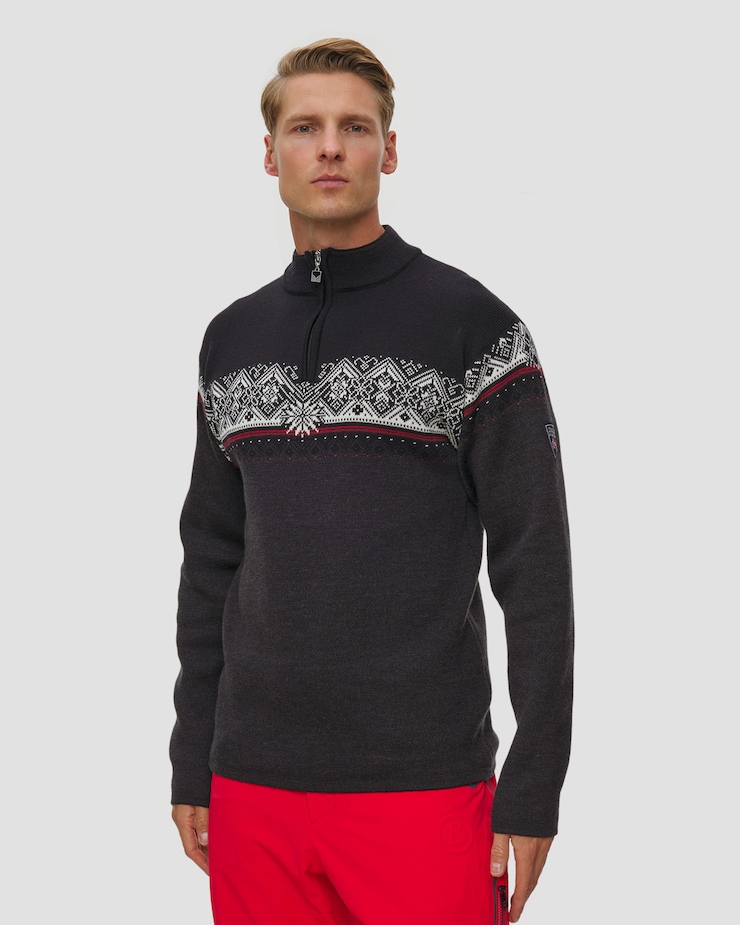 Maglione di lana merino da uomo Moritz Dale of Norway, Colore/Disegno: Szary