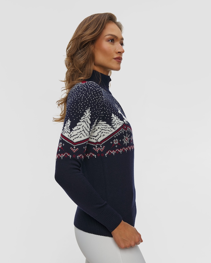 Damski sweter z wełny merino Christmas Dale of Norway