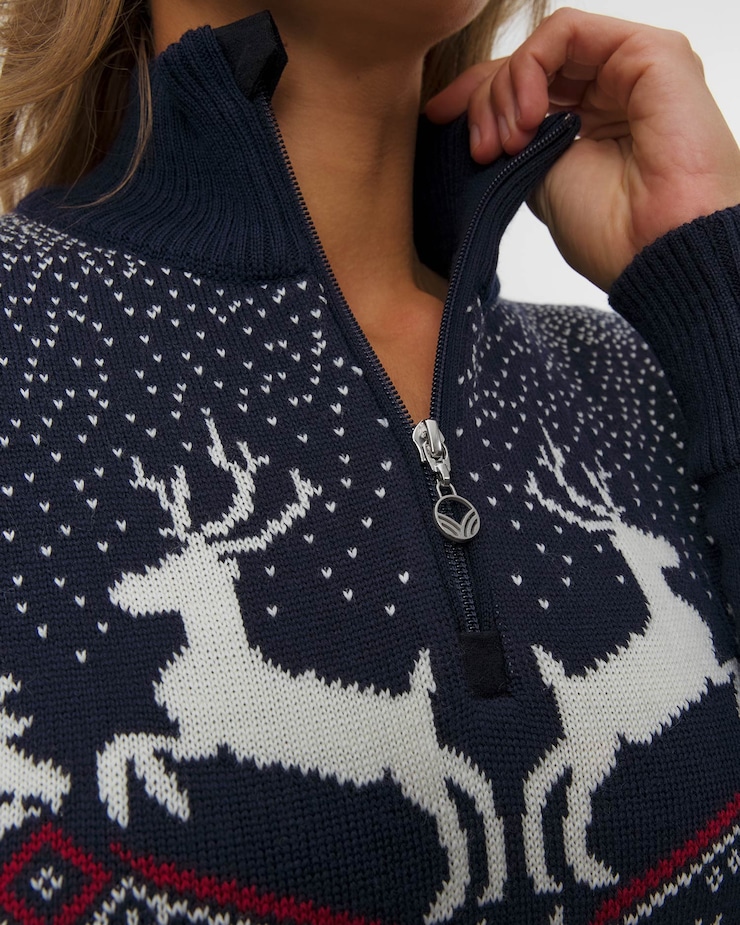 Damski sweter z wełny merino Christmas Dale of Norway