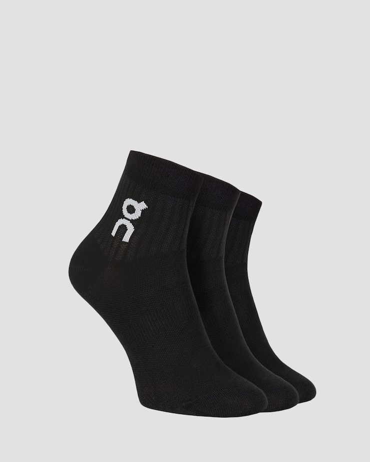 Skarpety On Logo Sock Mid 3-pack, Kolor/Wzór: Czarny