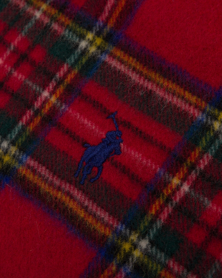 Wełniany szal męski w kratę Polo Ralph Lauren
