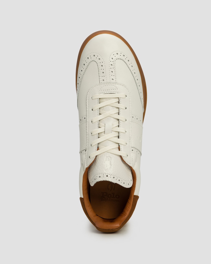 Men's leather sneakers with perforated detailing Polo Ralph Lauren