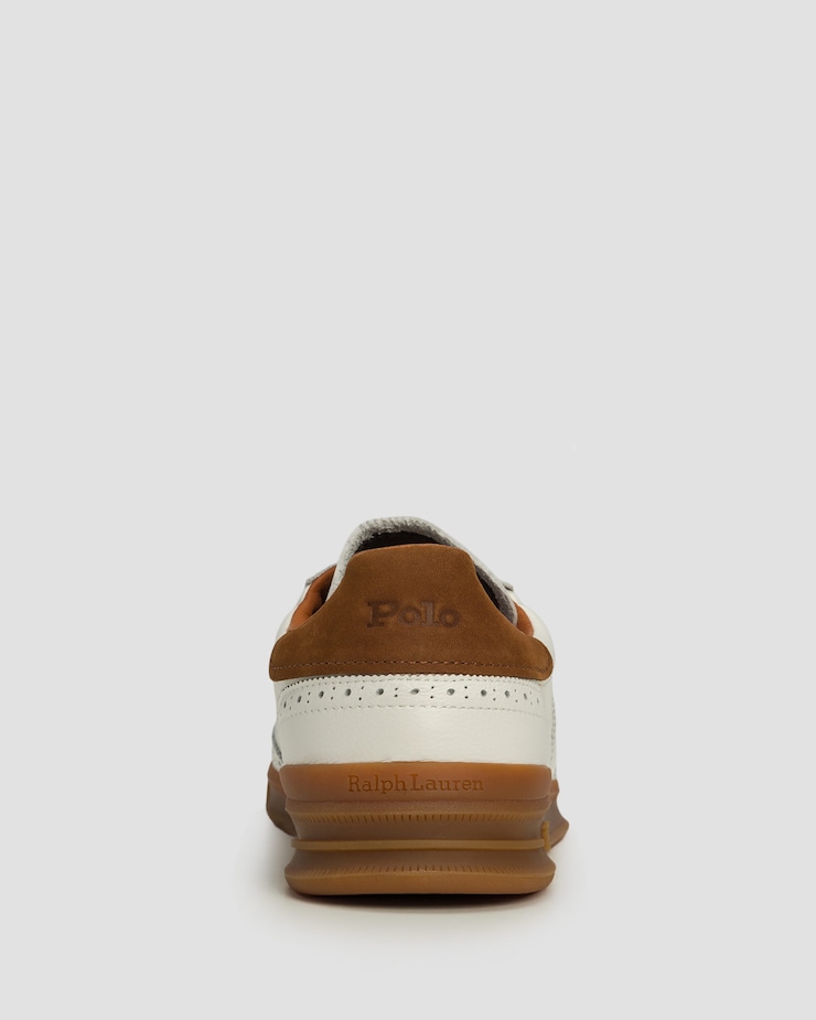 Men's leather sneakers with perforated detailing Polo Ralph Lauren