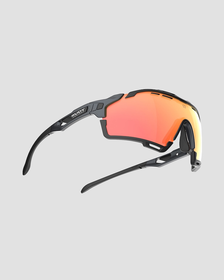 Okulary przeciwsłoneczne Rudy Project Cutline szaro-czarne z soczewkami RP Optics Multilaser Orange