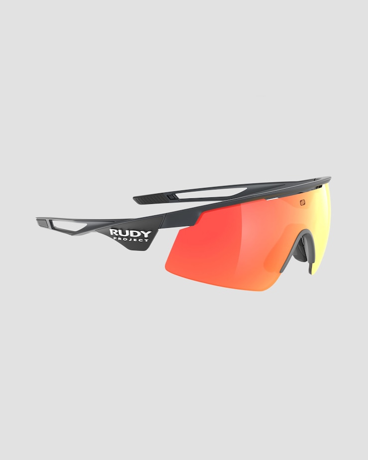 Ochelari de soare Rudy Project Turbolence Racing negri cu lentilă RP Optics Multilaser Orange, Culoare/Model: Czarny