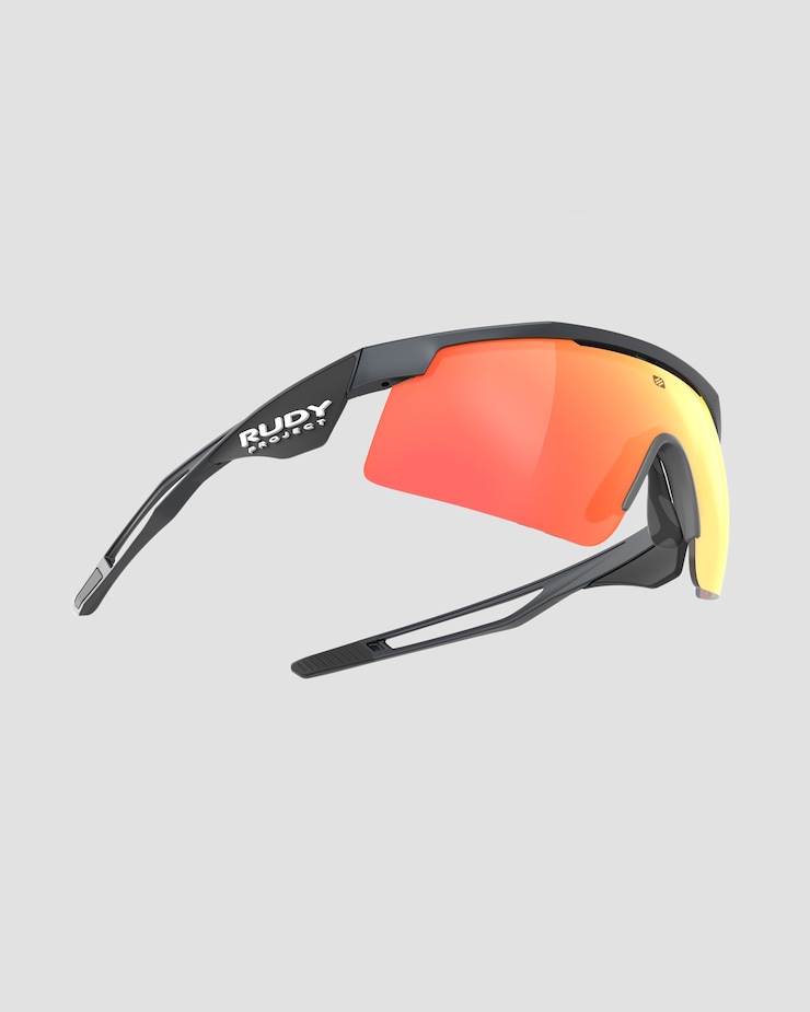 Ochelari de soare Rudy Project Turbolence Racing negri cu lentilă RP Optics Multilaser Orange