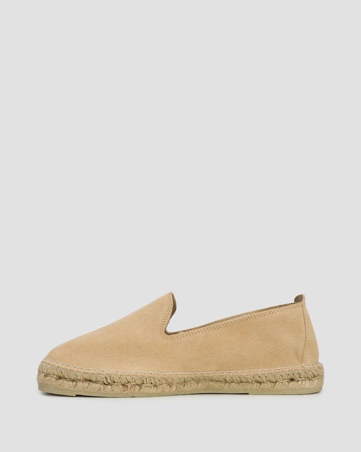 Espadrillas in camoscio da uomo Manebi Hamptons Flat Espadrilles beige