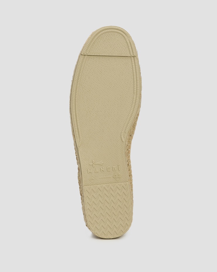 Espadrillas in camoscio da uomo Manebi Hamptons Flat Espadrilles beige